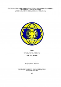 IMPLEMENTASI STRATEGI DAN PENGUKURAN KINERJA BERDASARKAN METODE BALANCED SCORECARD (STUDI PADA PDAM SURYA SEMBADA SURABAYA)