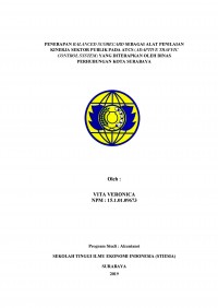 PENERAPAN BALANCED SCORECARD SEBAGAI ALAT PENILAIAN KINERJA SEKTOR PUBLIK PADA ATCS (ADAPTING TRAFFIC CONTROL SYSTEM) YANG DITERAPKAN OLEH DINAS PERHUBUNGAN KOTA SURABAYA