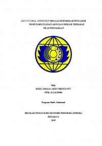 INSTITUTIONAL OWNERSHIP SEBAGAI PEMODERASI PENGARUH PROFITABILITAS DAN ARUS KAS KOPERASI TERHADAP NILAI PERUSAHAAN