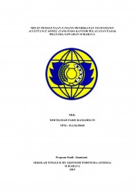 MINAT PENGGUNAAN E-FILLING PENDEKATAN TECHNOLOGY ACCEPTANCE MODEL (TAM) PADA KANTOR PELAYANAN PAJAK PRATAMA SAWAHAN SURABAYA