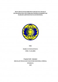 PENGARUH KARAKTERISTIK DAERAH DAN TINGKAT KETIDAKPATUHAN SPI TERHADAP KINERJA PEMDA KABUPATEN/ KOTA DI INDONESIA