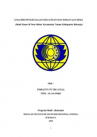 ANALISIS PENGELOLAAN KEUANGAN DAN KEKAYAAN DESA ( STUDI KASUS DI DESA BOHAR KECAMATAN TAMAN KABUPATEN SIDOARJO )