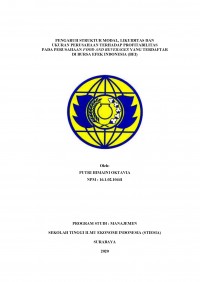 PENGARUH STRUKTUR MODAL, LIKUIDITAS DAN UKURAN PERUSAHAAN TERHADAP PROFITABILITAS PADA PERUSAHAAN FOOD AND BEVERAGES YANG TERDAFTAR DI BURSA EFEK INDONESIA